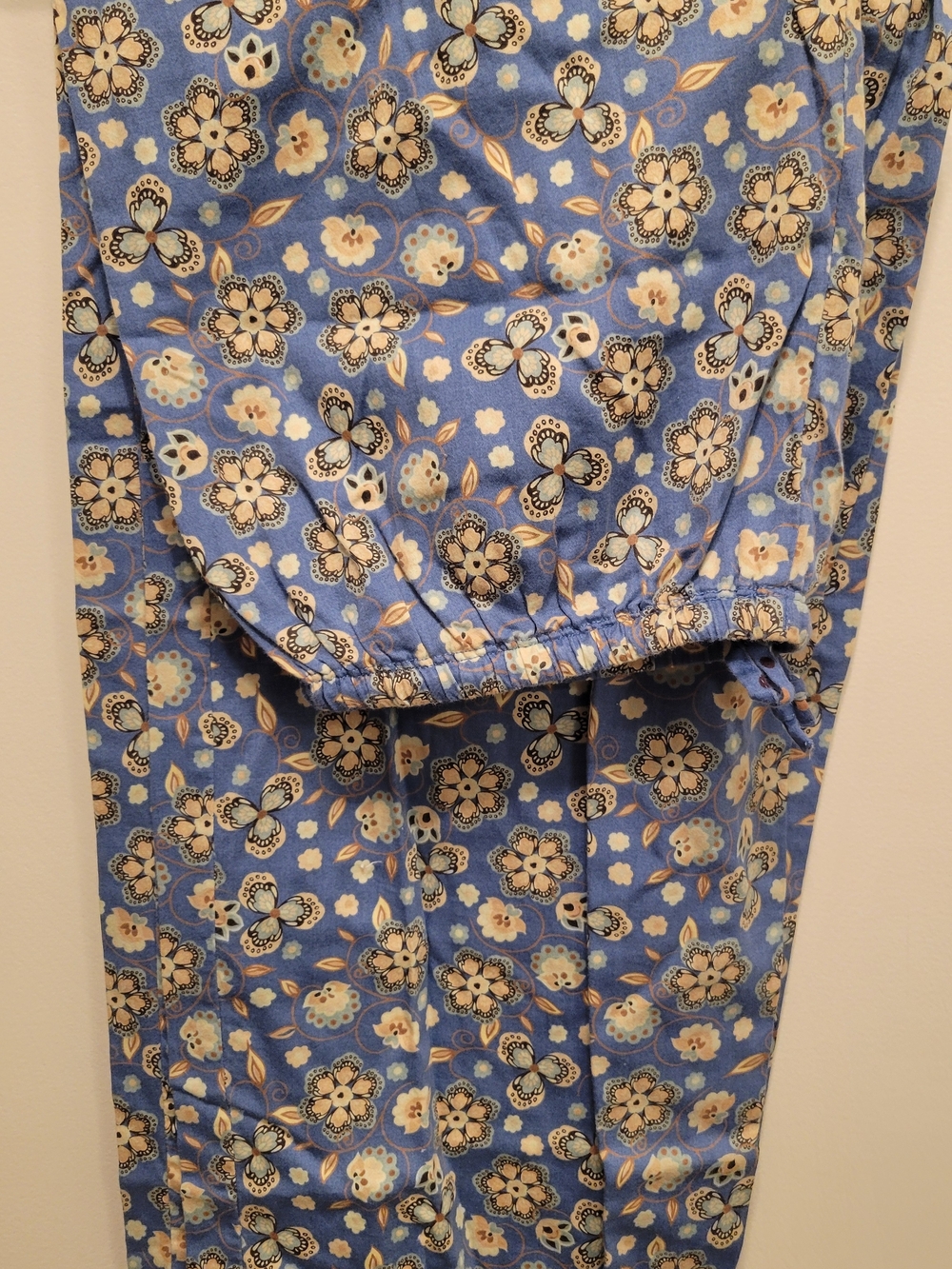 Adonna Blue Floral Cotton Pajama Set - Picture 2 of 4